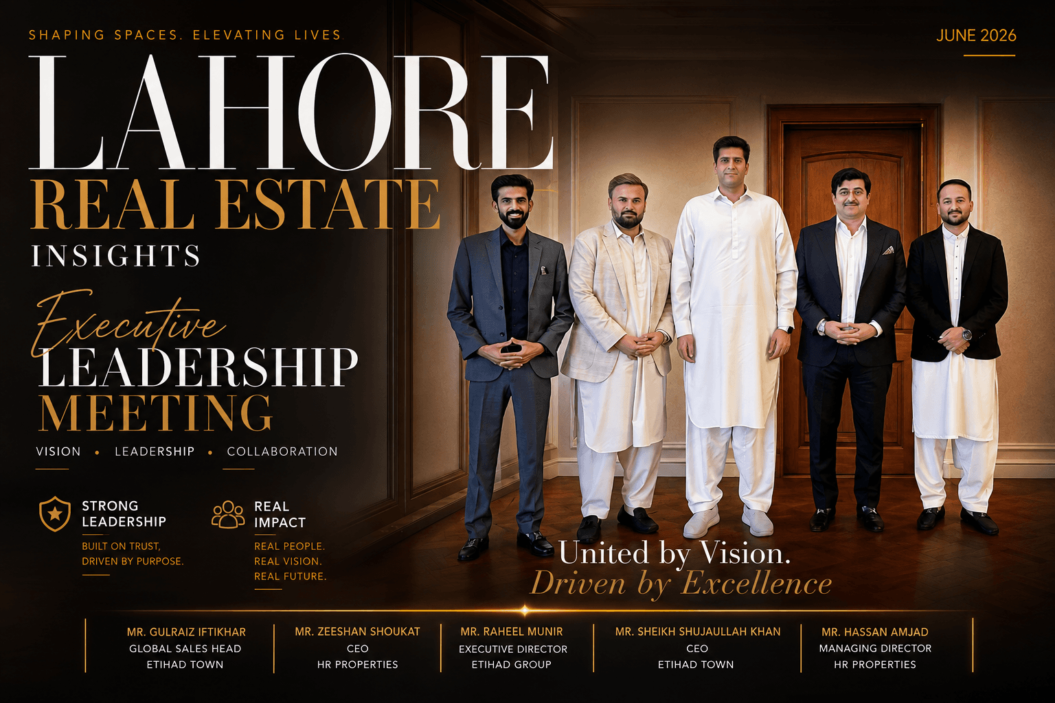 Strategic Leadership Meeting Between HR Properties & Etihad Town: Strengthening the Future of Lahore Real Estate